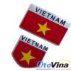 Logo kim loại cờ Việt Nam 3D dán xe ô tô mẫu 123