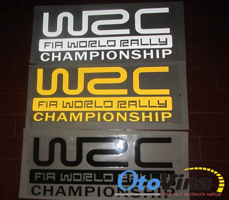 Bộ tem WRC Fia World Rally Championship có nhiều màu sắc khác nhau
