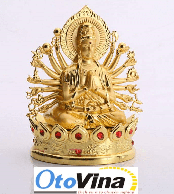 Tượng Phật Quan Âm Thiên Thủ Thiên Nhãn để taplo xe ô tô của OtoVina.net