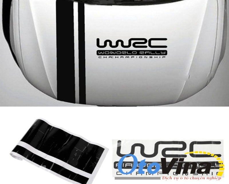 Sản phẩm dải tem dán trang trí nóc xe ô tô WRC của OtoVina.net