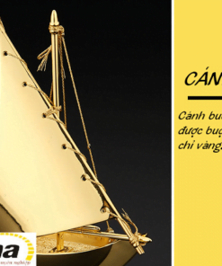 Tượng Thuận buồm xuôi gió cao cấp được chế tạo bởi chất liệu hợp kim kẽm mạ vàng cao cấp