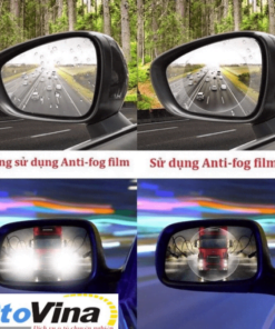 Film dán Nano chống nước có hiệu quả chống nước, sương mù, chống bám vân tay hoàn hảo giúp tăng độ sáng cho gương, giảm chói từ ánh sáng chiếu vào gương xe.