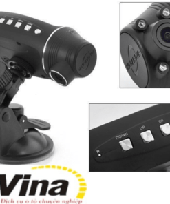 Ống kính camera hành trình Carcam R310 có 2 ống kính xoay 270 độ. Trước ống kính góc rộng 140 độ + Trợ sáng. Sau ống kính góc rộng 120 độ.