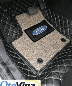 Thảm lót sàn 6D Ford 2021 có lớp thảm chống bụi siêu bền dễ dàng tháo để vệ sinh được lắp trên bề mặt da