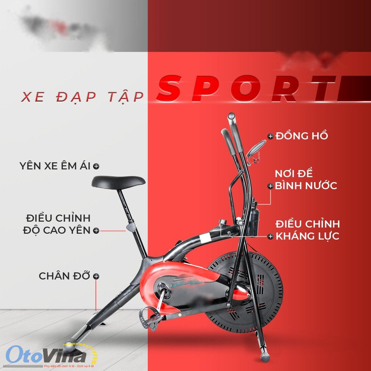 Xe đạp tập Nextsport có thiết kế tay cầm linh hoạt