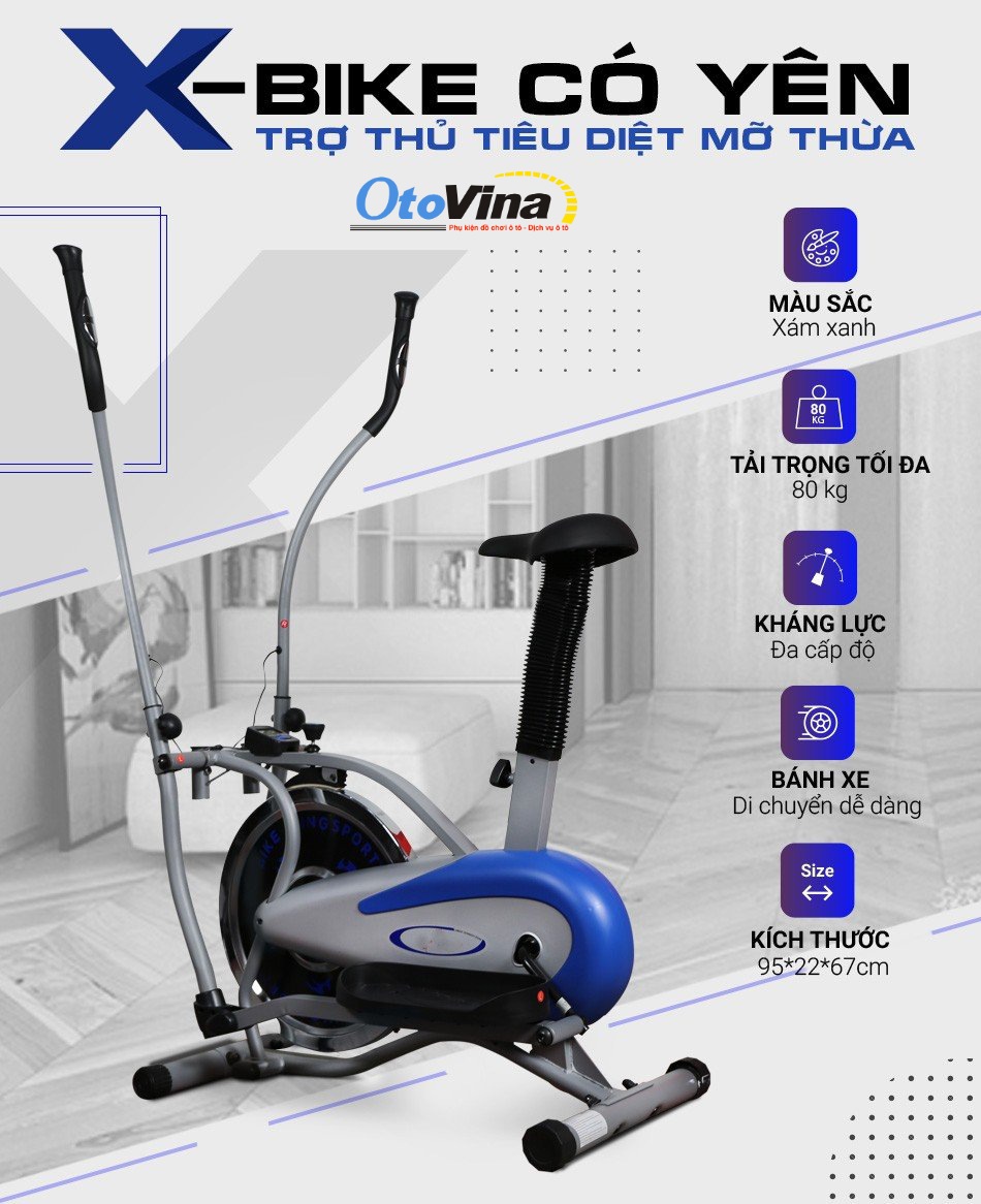 Xe đạp tập Nextsport X-Bike có yên giúp đánh tan mỡ thừa duy trì vóc dáng và tăng cường sức khỏe cho cả gia đình bạn