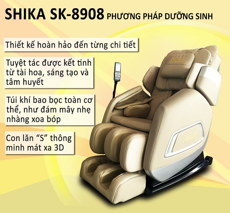 Ghế massage toàn thân Nhật Bản Shika SK-8908