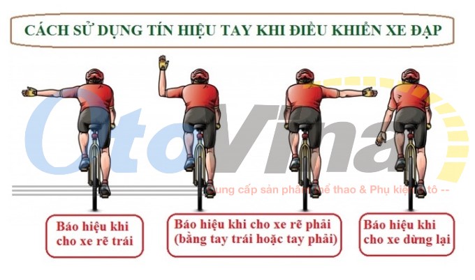 Quy tắc người đi xe đạp cần biết khi sử dụng tín hiệu tay